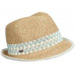 Funky Junque UPF50+ Adjustable Multicolor Woven Pattern Short Brim Fedora Hat