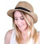 Funky Junque UPF50+ Adjustable Multicolor Woven Pattern Short Brim Fedora Hat