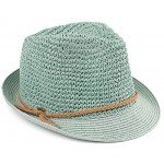 Funky Junque UPF50+ Adjustable Multicolor Woven Pattern Short Brim Fedora Hat