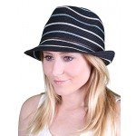 Funky Junque UPF50+ Adjustable Multicolor Woven Pattern Short Brim Fedora Hat