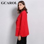 GCAROL New Arrival Spring Autumn Women Blazer Double-Breasted Button Notched Collar OL Work Office Suits Outwear 