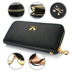 GEARONIC TM Women Wallet Long Clutch Faux Leather Card Holder Fashion Purse Lady Woman Handbag Bag