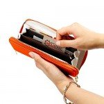 GEARONIC TM Women Wallet Long Clutch Faux Leather Card Holder Fashion Purse Lady Woman Handbag Bag