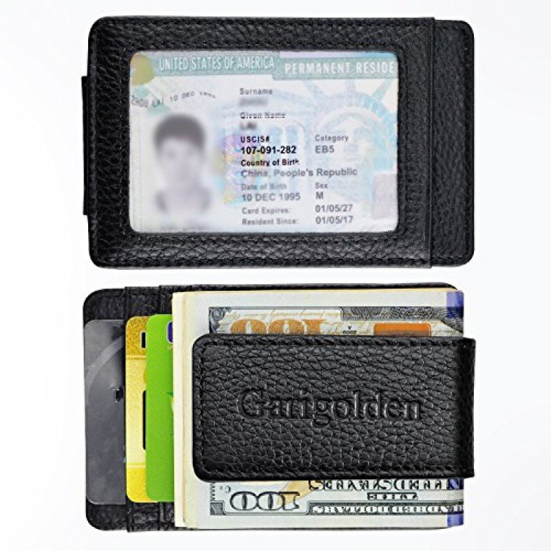 Garigolden Money Clip Bark, Leather RFID Blocking Wallet for Men Garigolden Money Clip Bark, Leather RFID Blocking Wallet for Men