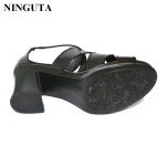 Genuine Leather high heels gladiator sandals women summer ladies shoes