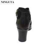 Genuine Leather high heels gladiator sandals women summer ladies shoes