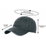 Glamorstar Classic Unisex Baseball Cap Adjustable Washed Dyed Cotton Ball Hat