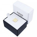 HAWSON Mens Square Tie Tack With Chains Check Tie Clip Button