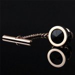 HAWSON Mens Tie Tack With Chain Round Crystal Wedding Business Accessories