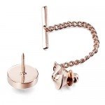 HAWSON Mens Tie Tack With Chain Round Crystal Wedding Business Accessories