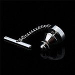 HAWSON Mens Tie Tack With Chain Round Crystal Wedding Business Accessories