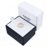 HAWSON Mens Tie Tack With Chain Round Crystal Wedding Business Accessories