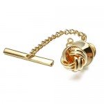 HAWSON Sailor Knot Tie Tack for Men Metal Tie Pin Silver and Gold Color