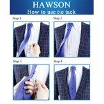 HAWSON Sailor Knot Tie Tack for Men Metal Tie Pin Silver and Gold Color