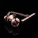 HAWSON Sailor Knot Tie Tack for Men Metal Tie Pin Silver and Gold Color