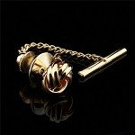 HAWSON Sailor Knot Tie Tack for Men Metal Tie Pin Silver and Gold Color