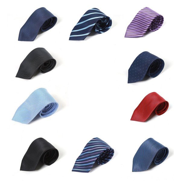 HBY 10 PCS Men's Tie Fashion Daily Formal Woven Jacquard Neckties Classic Ties