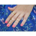 H:HYDE 6pcs/lot Unique adjustable Ring Set Punk style Gold Color Knuckle Rings for women midi Finger Knuckle rings Ring Set 