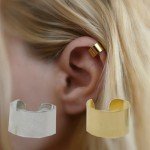 H:HYDE New 1pc Personality Clip Earring For Women Sliver & Gold Colors Simple Ear Jewelry Fashion Punk Jewelry Wholesale 