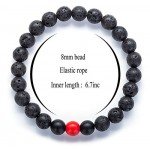 Hamoery Men Women 8mm Tiger Eye Stone Beads Bracelet Elastic Natural Stone Yoga Bracelet Bangle