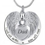 Heart Cremation Urn Necklace for Ashes Urn Jewelry Memorial Pendant with Fill Kit and Gift Box - Always on my mind forever in my heart