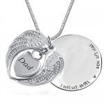 Heart Cremation Urn Necklace for Ashes Urn Jewelry Memorial Pendant with Fill Kit and Gift Box - Always on my mind forever in my heart