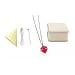 Heart Cremation Urn Necklace for Ashes Urn Jewelry Memorial Pendant with Fill Kit and Gift Box - Always on my mind forever in my heart