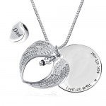 Heart Cremation Urn Necklace for Ashes Urn Jewelry Memorial Pendant with Fill Kit and Gift Box - Always on my mind forever in my heart