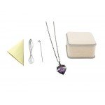 Heart Cremation Urn Necklace for Ashes Urn Jewelry Memorial Pendant with Fill Kit and Gift Box - Always on my mind forever in my heart