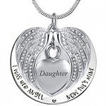 Heart Cremation Urn Necklace for Ashes Urn Jewelry Memorial Pendant with Fill Kit and Gift Box - Always on my mind forever in my heart