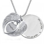 Heart Cremation Urn Necklace for Ashes Urn Jewelry Memorial Pendant with Fill Kit and Gift Box - Always on my mind forever in my heart