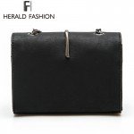 Herald Fashion Leaves Decorated Mini Flap Bag Suede PU Leather Small Women Shoulder Bag Chain Messenger Bag Autumn New Arrival
