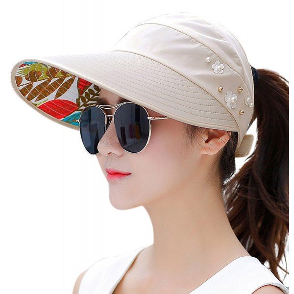 HindaWi Sun Hats for Women Wide Brim Sun Hat UV Protection Caps Floppy Beach Packable Visor
