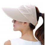 HindaWi Sun Hats for Women Wide Brim UV Protection Summer Beach Packable Visor