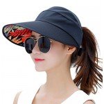 HindaWi Sun Hats for Women Wide Brim UV Protection Summer Beach Packable Visor