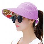 HindaWi Sun Hats for Women Wide Brim UV Protection Summer Beach Packable Visor