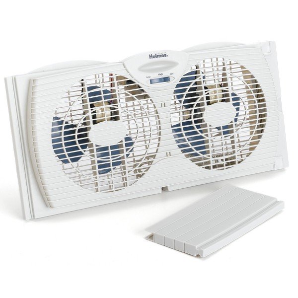 Holmes Dual Blade Twin Window Fan, White Holmes Dual Blade Twin Window Fan, White