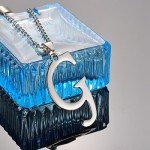 HooAMI Mens Womens Name Initial Letter Pendant Necklace, 22 inch Chain, 26 Alphabet Letters