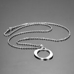HooAMI Mens Womens Name Initial Letter Pendant Necklace, 22 inch Chain, 26 Alphabet Letters