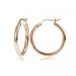 Hoops & Loops Sterling Silver 2mm High Polished Small Round Hoop Earrings