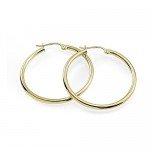 Hoops & Loops Sterling Silver 2mm High Polished Small Round Hoop Earrings