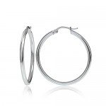 Hoops & Loops Sterling Silver 2mm High Polished Small Round Hoop Earrings