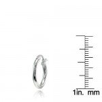 Hoops & Loops Sterling Silver 2mm High Polished Small Round Hoop Earrings