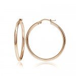 Hoops & Loops Sterling Silver 2mm High Polished Small Round Hoop Earrings