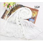 Hot Sale 2018 New Brand Fashion Cotton&Flax Blending Summer Scarf Women 180*50cm Solid Long Women's Shawl Cachecol  WJ002