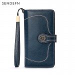 Hot Sale Brand  Wallet Split Leather Wallet Female Long Wallet Women Zipper Purse Strap Clutch Coin Purse Womens Purses Leather