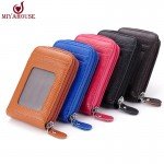 Hot Sale Genuine Leather Unisex Card Holder Wallets High Quality Female Credit Card Holders Women Pillow Card holder Purse