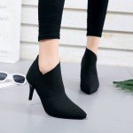 Hot Sale Pointed Toe High Heels Women Boots Basic Shoes Autumn And Winter Casual Fitted Female Single Fashion Outwear Shoe DT609