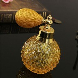 Hot Unique Empty Vintage Crystal Glass Spray Perfume Glass Perfume Bottle Refillable Atomizer Gift For Lady Girl Friend  Makeup