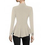 HyBrid & Company Women Double Notch Lapel Sharp Shoulder Pad Office Blazer